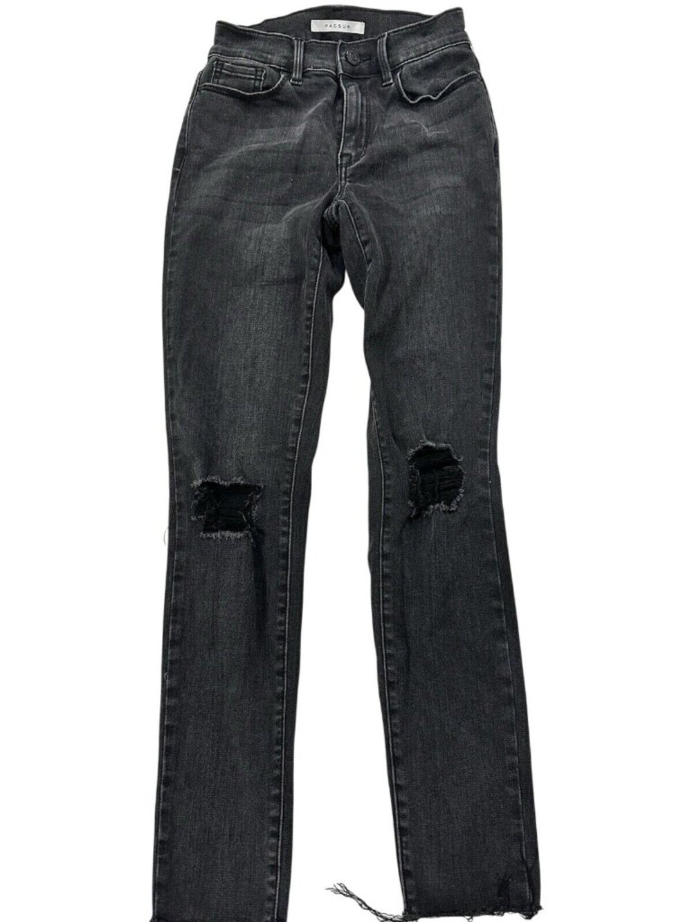 Pacsun Skinny Jeans Size 22 Dark Wash Black Raw Hem Stretch Denim 20X26